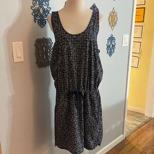 Patagonia Fleetwith tank navy blue and Cream Mini Dress women's size XL